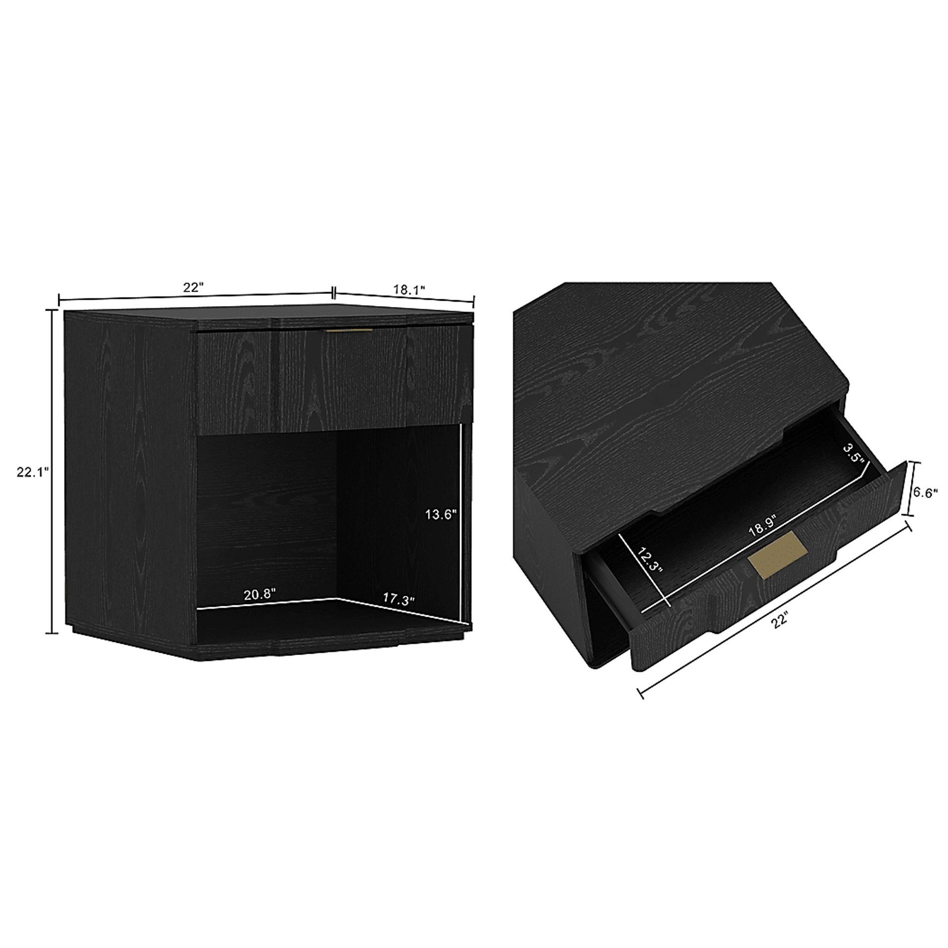 Socia II Black/Gold Nightstand - Image 5