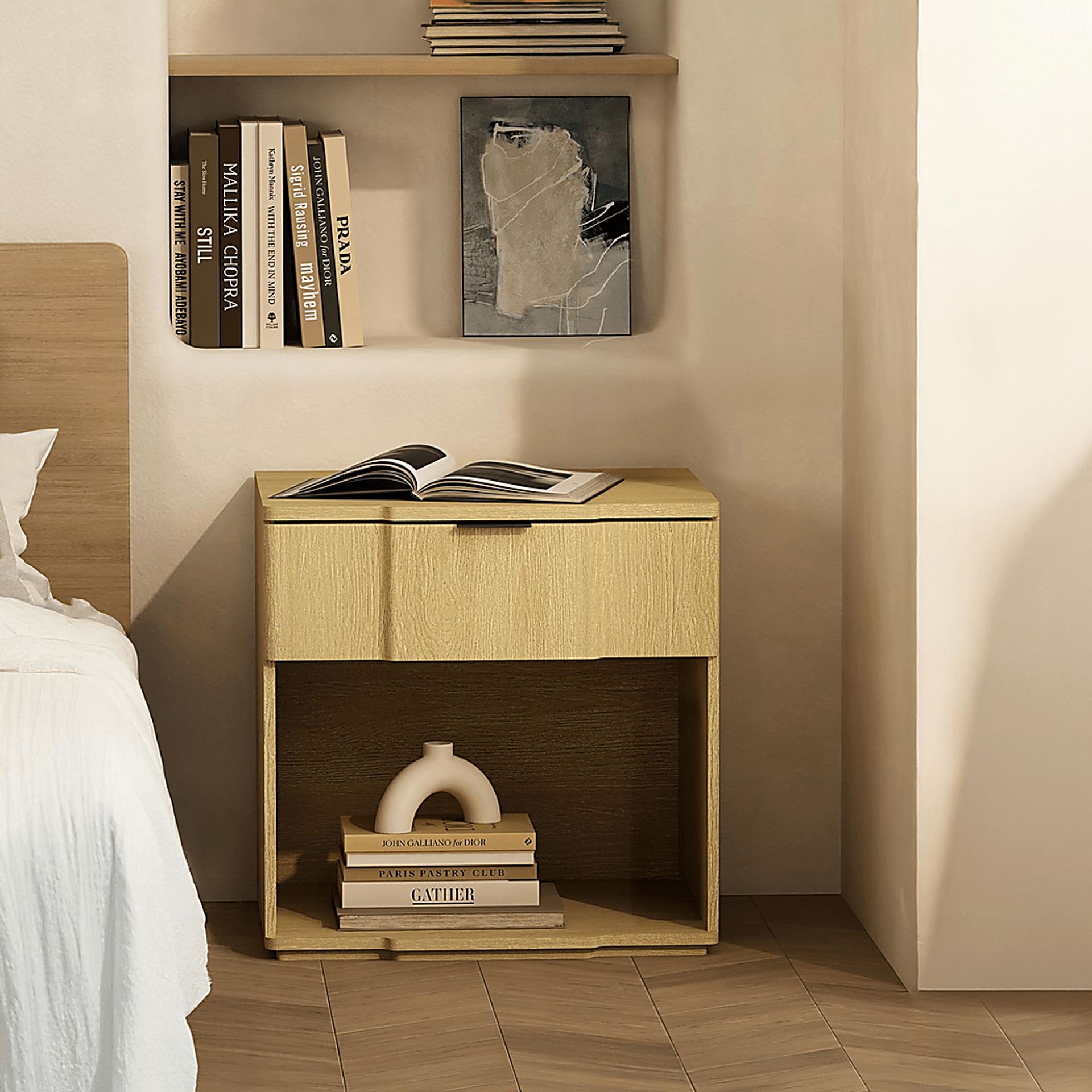 Socia II Natural/Black Nightstand - Image 2