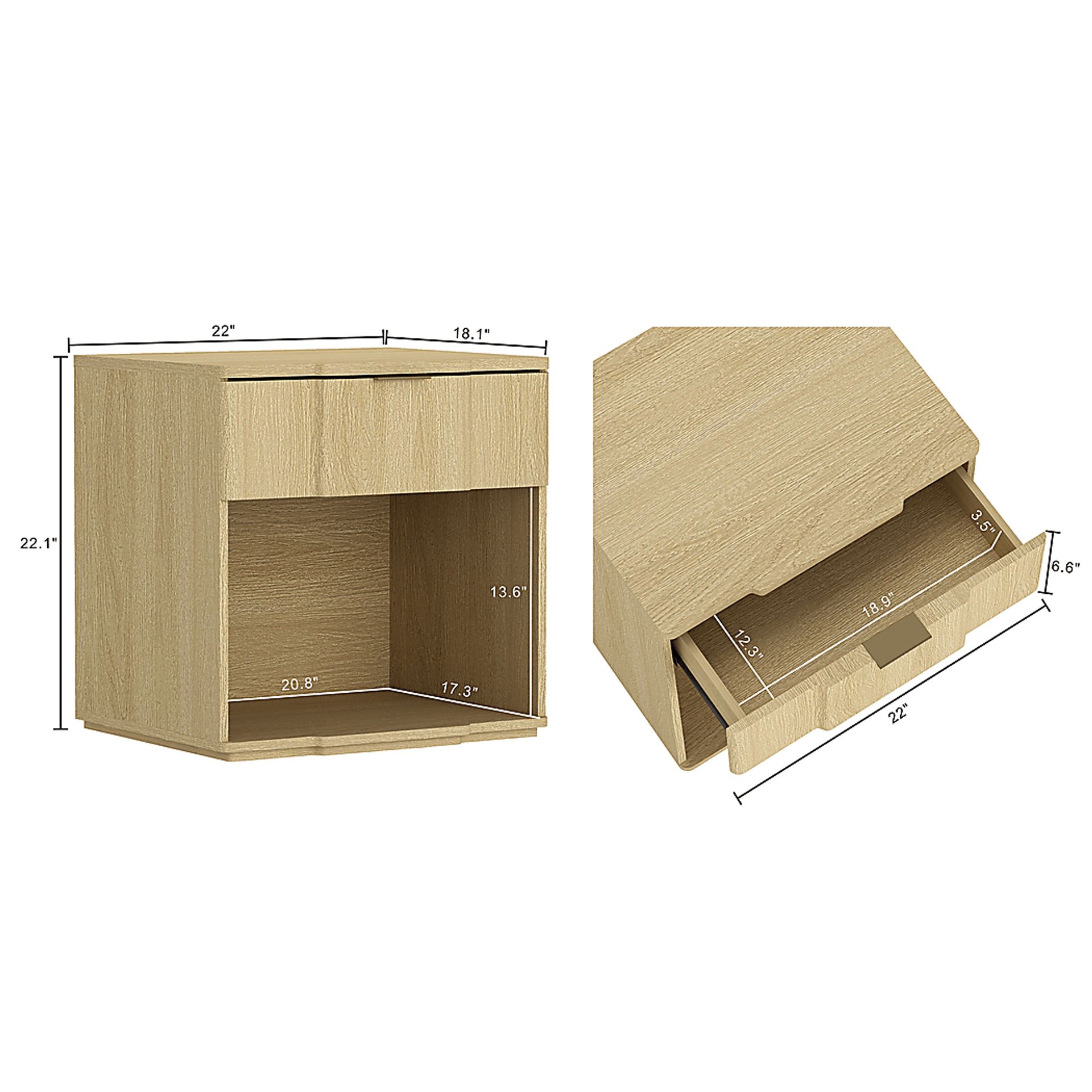 Socia II Natural/Gold Nightstand - Image 6