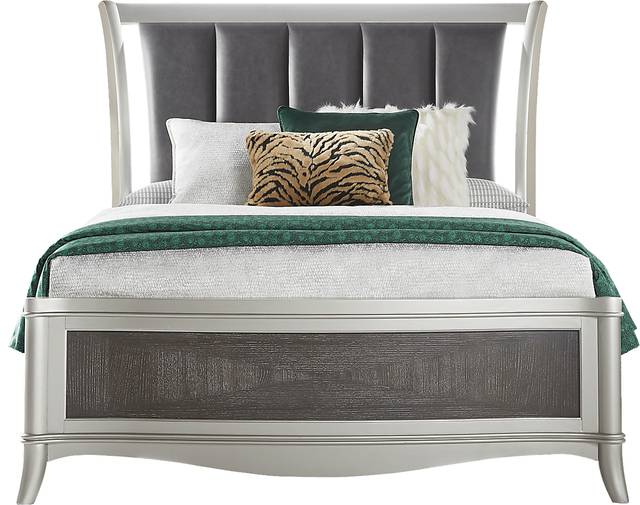 Annabella Espresso 3 Pc King Upholstered Bed - Thumbnail - Image 1