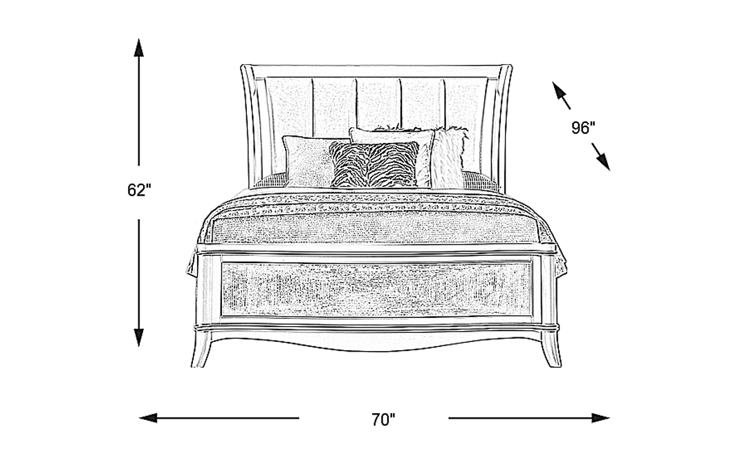 Annabella Espresso 3 Pc Queen Upholstered Bed
