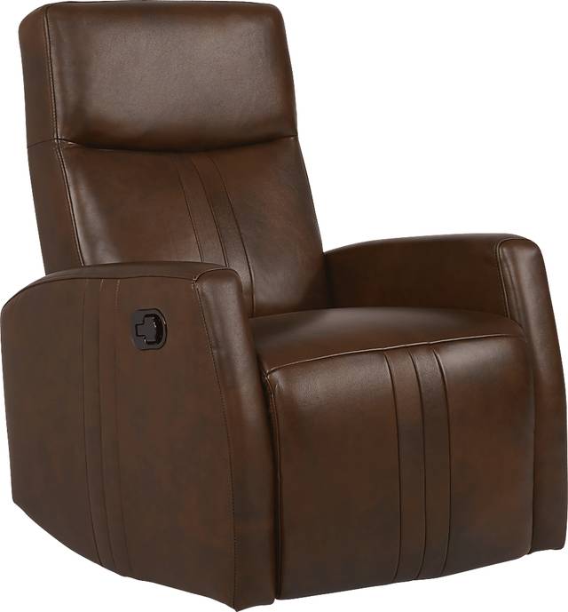 Bennett Valley Brown Leather Recliner - Thumbnail - Image 1