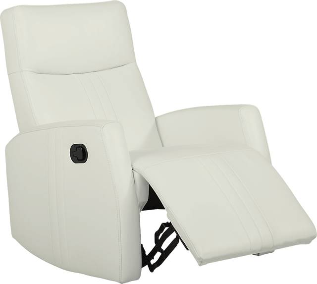 Bennett Valley White Leather Recliner - Thumbnail - Image 2