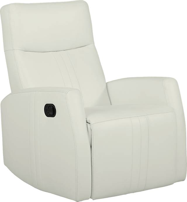 Bennett Valley White Leather Recliner - Thumbnail - Image 1