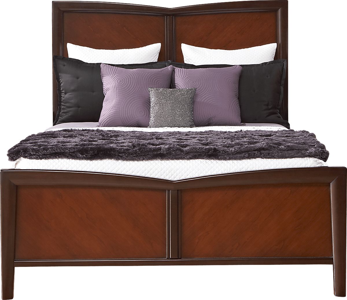 Sofia Vergara Beverly Hills Dark Cherry Wood 3 Pc King Bed Rooms To Go