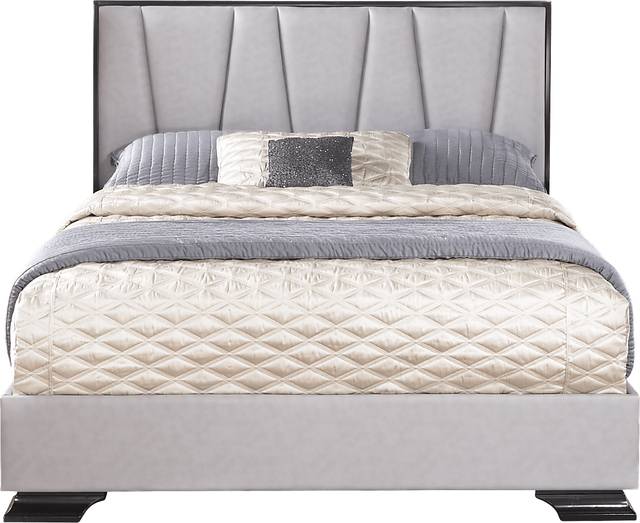 Biscayne Black 3 Pc King Upholstered Bed - Thumbnail - Image 1