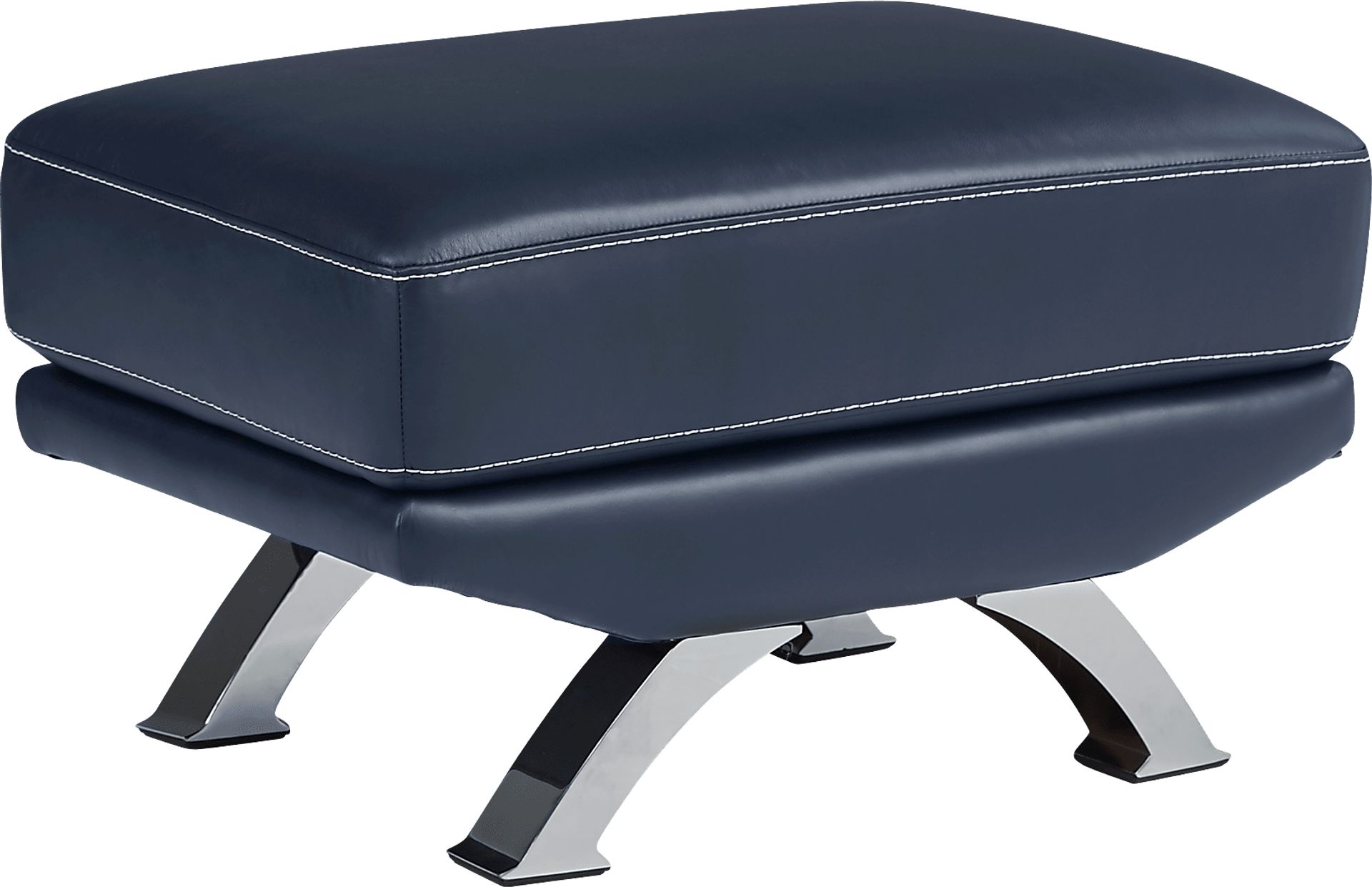 Zaria Blue Ottoman - Image 2