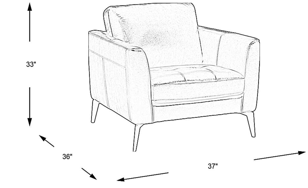 Brazil Midnight Leather Chair