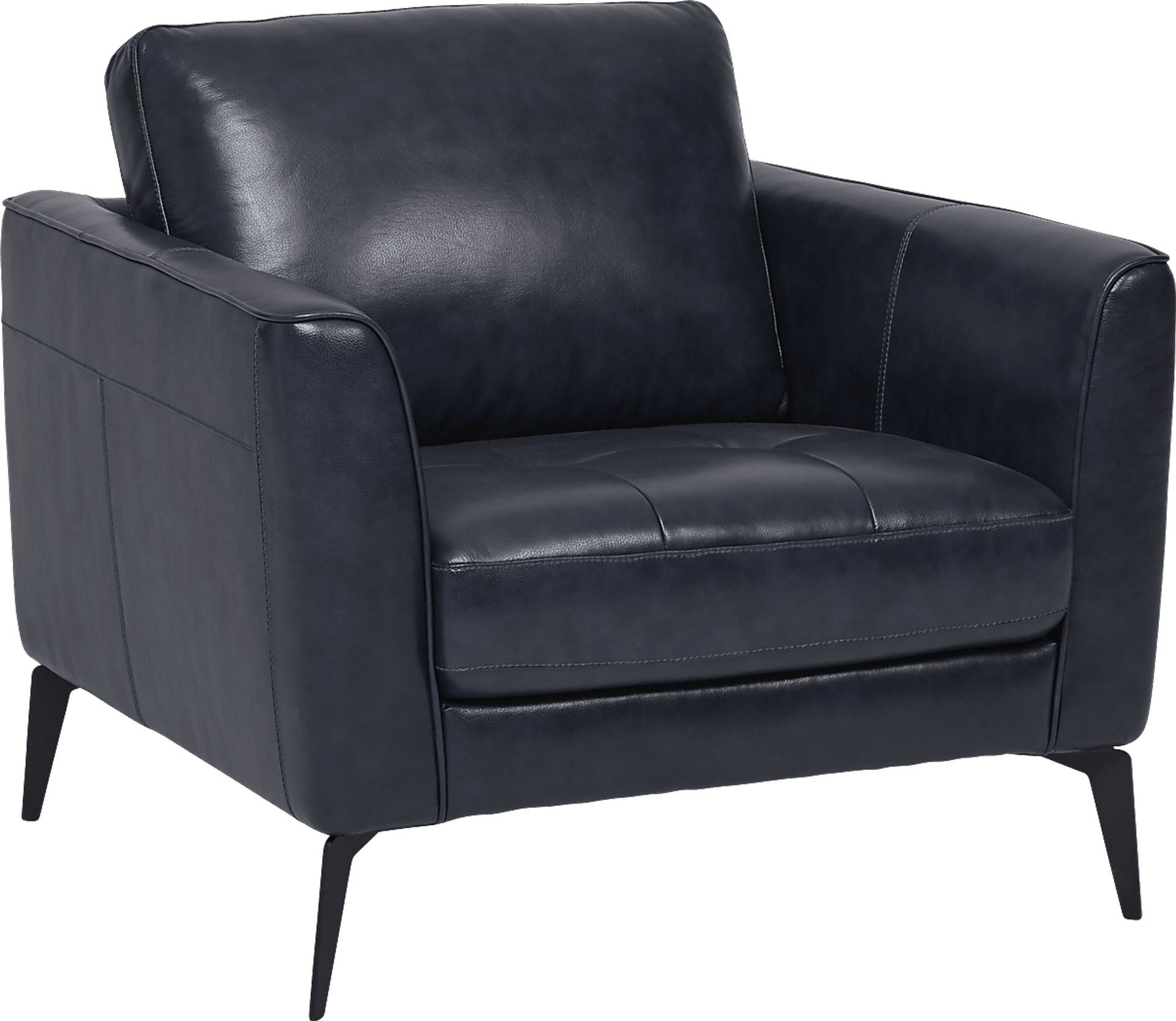 Brazil Midnight 3 Pc Leather Living Room - Image 4