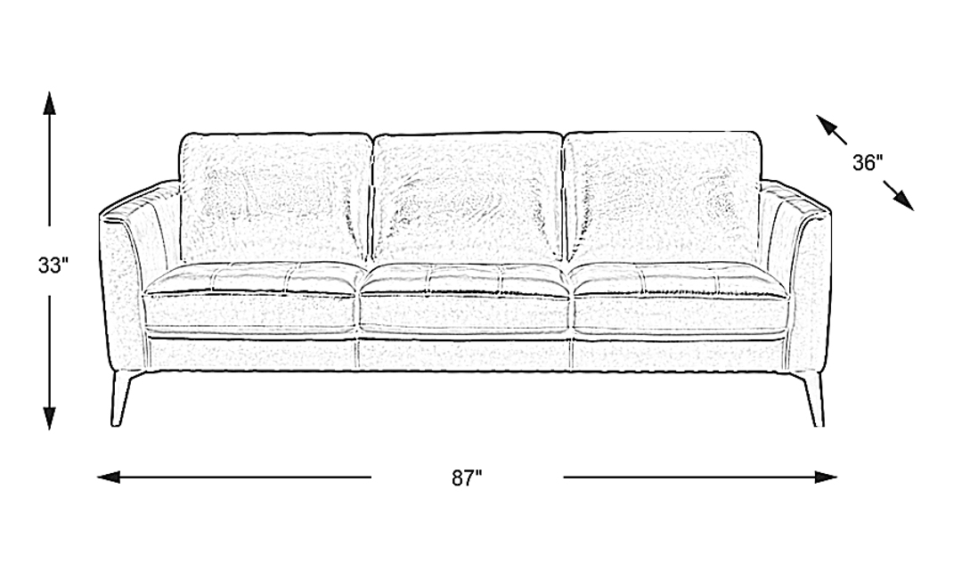 Brazil Midnight Leather Sofa