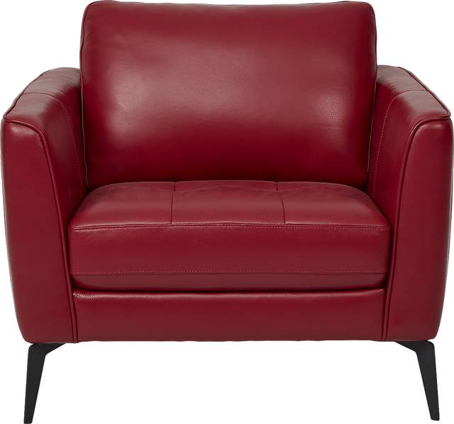 Brazil Red Leather Chair - Thumbnail - Image 2
