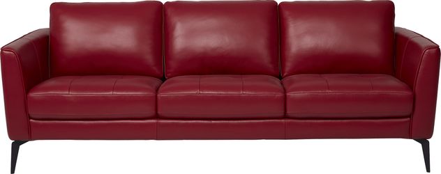 Brazil Red 3 Pc Leather Living Room