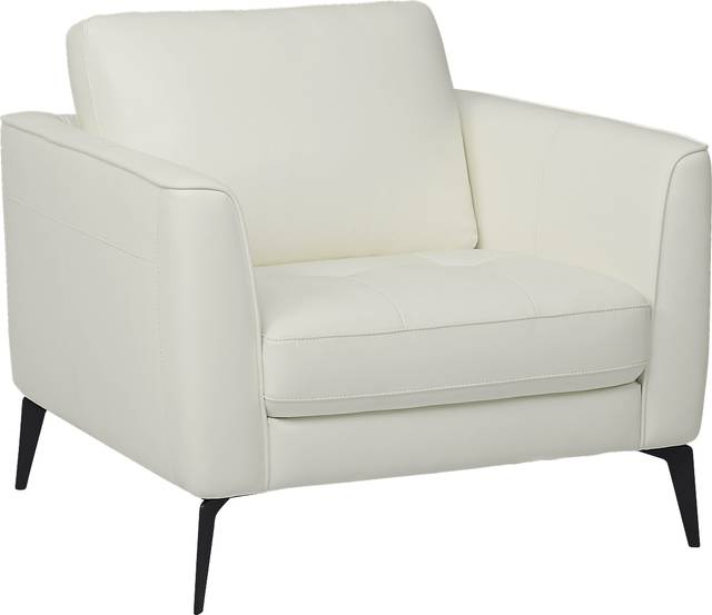 Brazil White Leather Chair - Thumbnail - Image 1