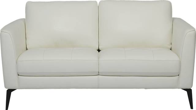 Brazil White Leather Loveseat - Thumbnail - Image 1