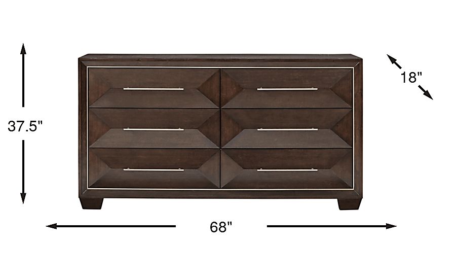 Sofia Vergara Cambrian Court Chocolate Dark Wood Dresser | Rooms to Go