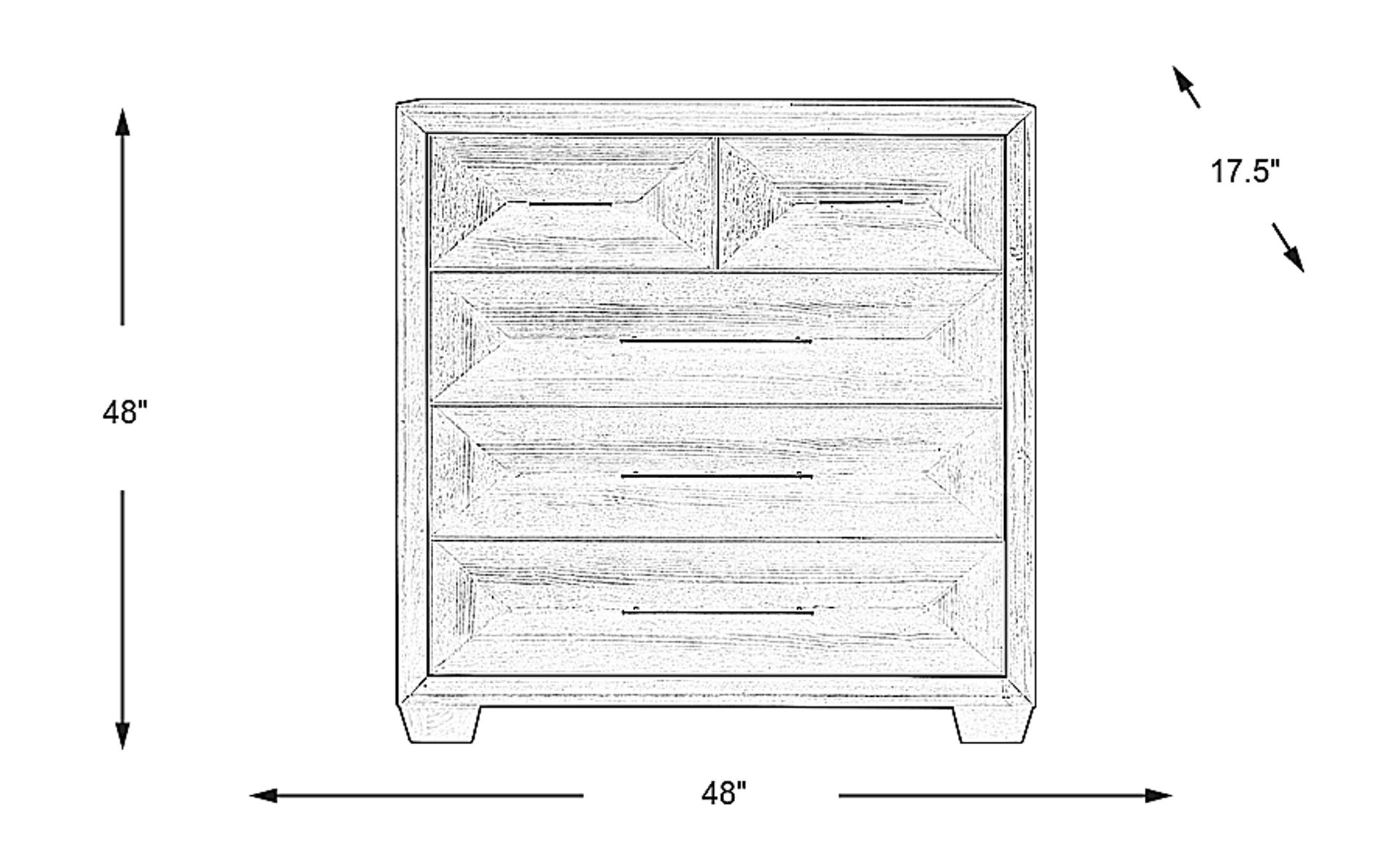 Dimension Image. Please refer to the Dimension Tab on this page for dimension details.