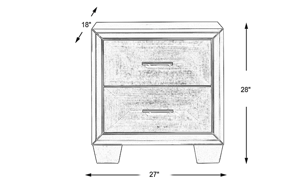 Cambrian Court White Nightstand