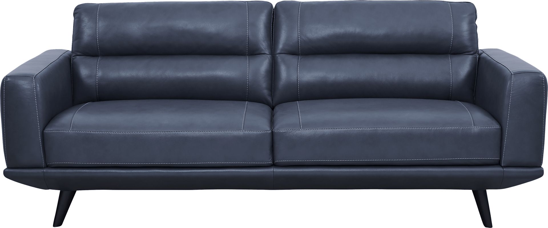 Capistrano Blue Leather Sofa - Image 1