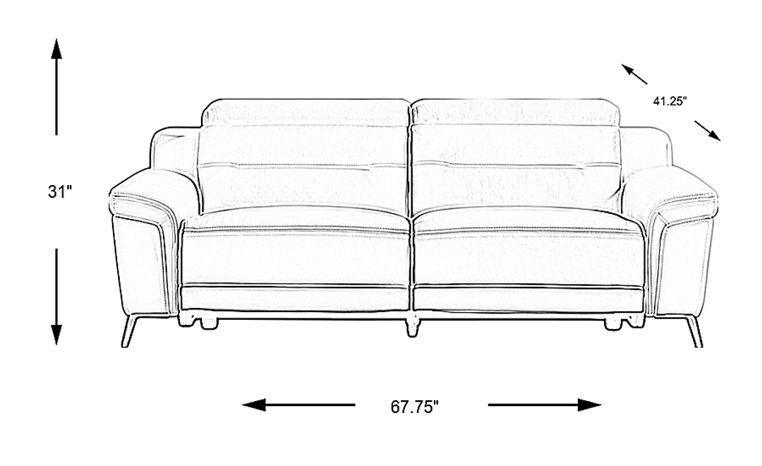 Castella Leather Dual Power Reclining Loveseat