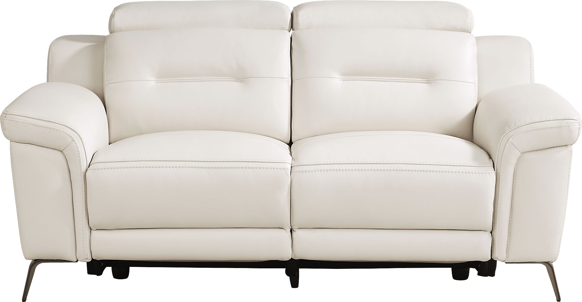 Ivory leather online loveseat