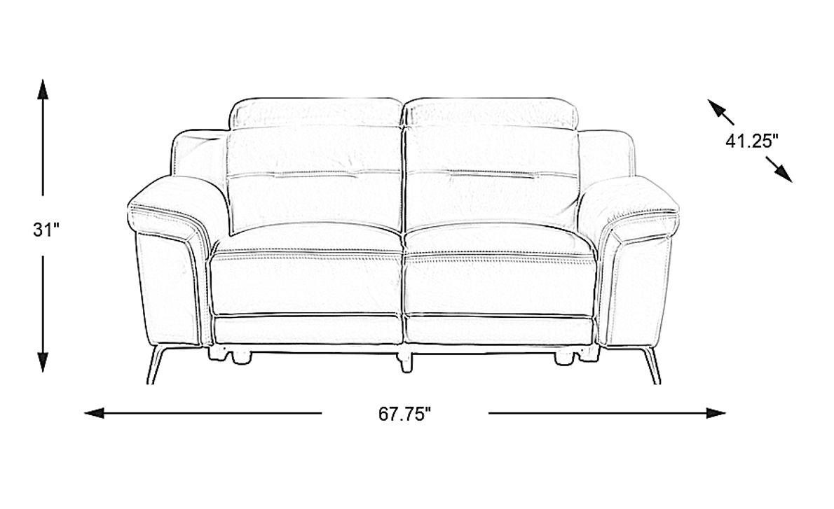 Castella Ivory Leather Dual Power Reclining Loveseat Rooms To Go