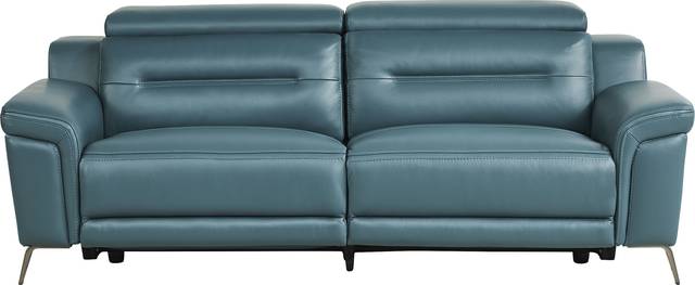 Castella Teal Dual Power Reclining Sofa - Thumbnail - Image 1