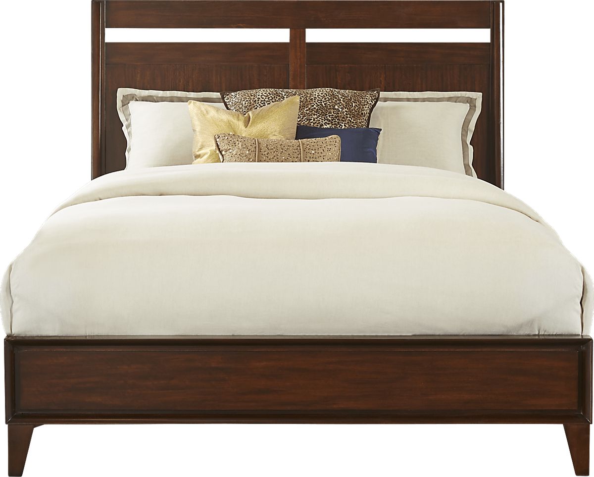 Sofia Vergara Cimmaron Brown Dark Wood 3 Pc King Bed Rooms to Go