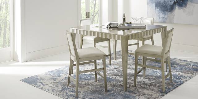 Delanco Pewter 5 Pc Counter Height Dining Room - Thumbnail - Image 2