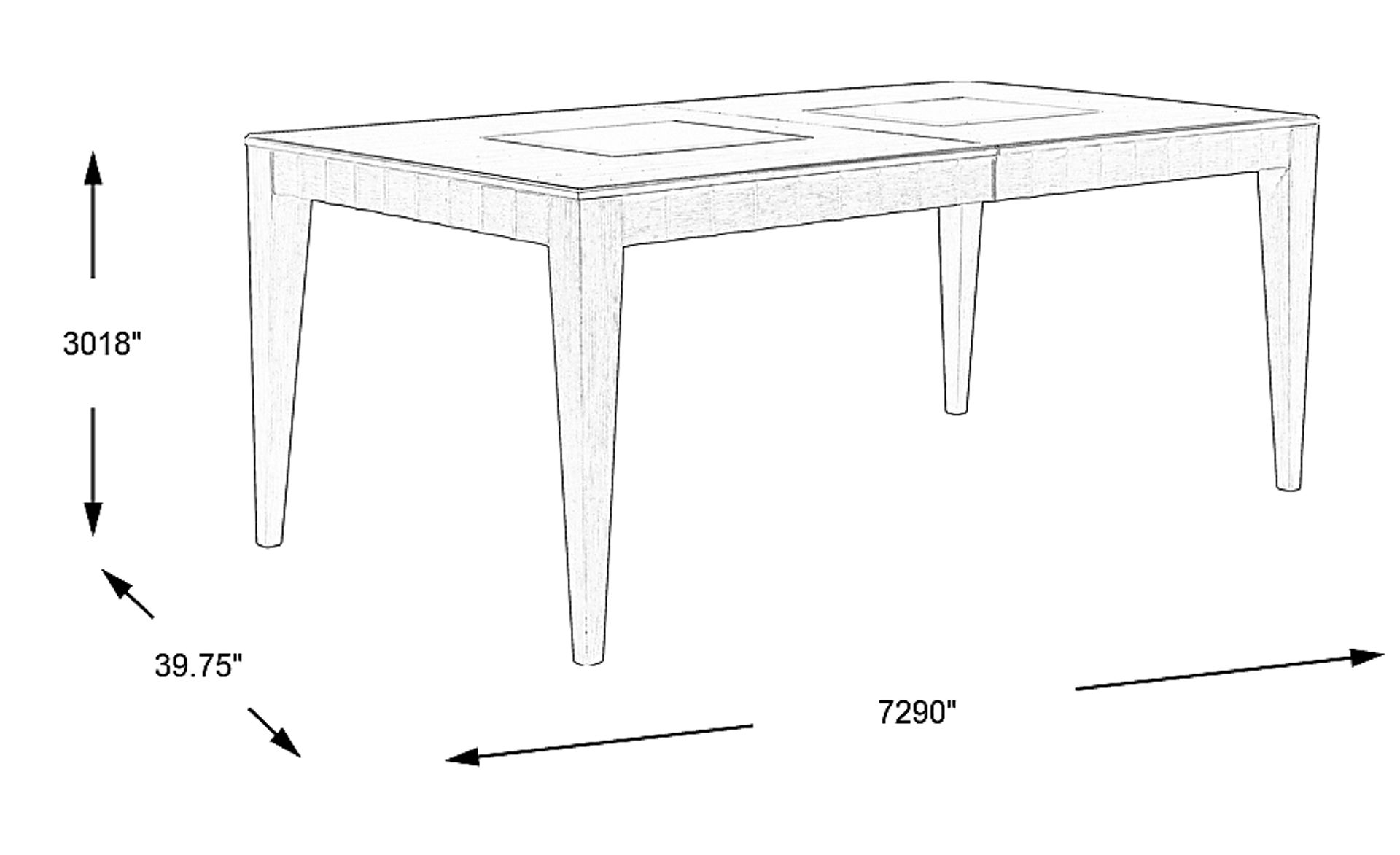 Dimension Image. Please refer to the Dimension Tab on this page for dimension details.