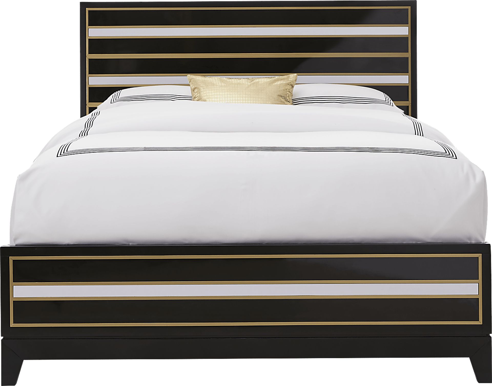 French Riviera Black 5 Pc Queen Panel Bedroom - Image 2