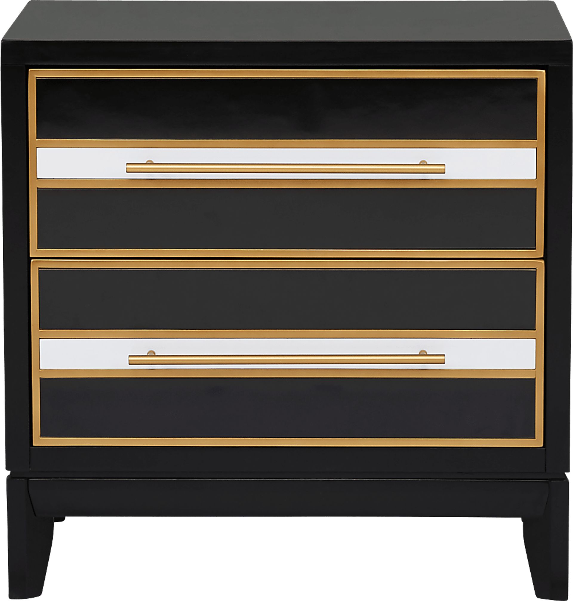 French Riviera Black Nightstand - Image 1