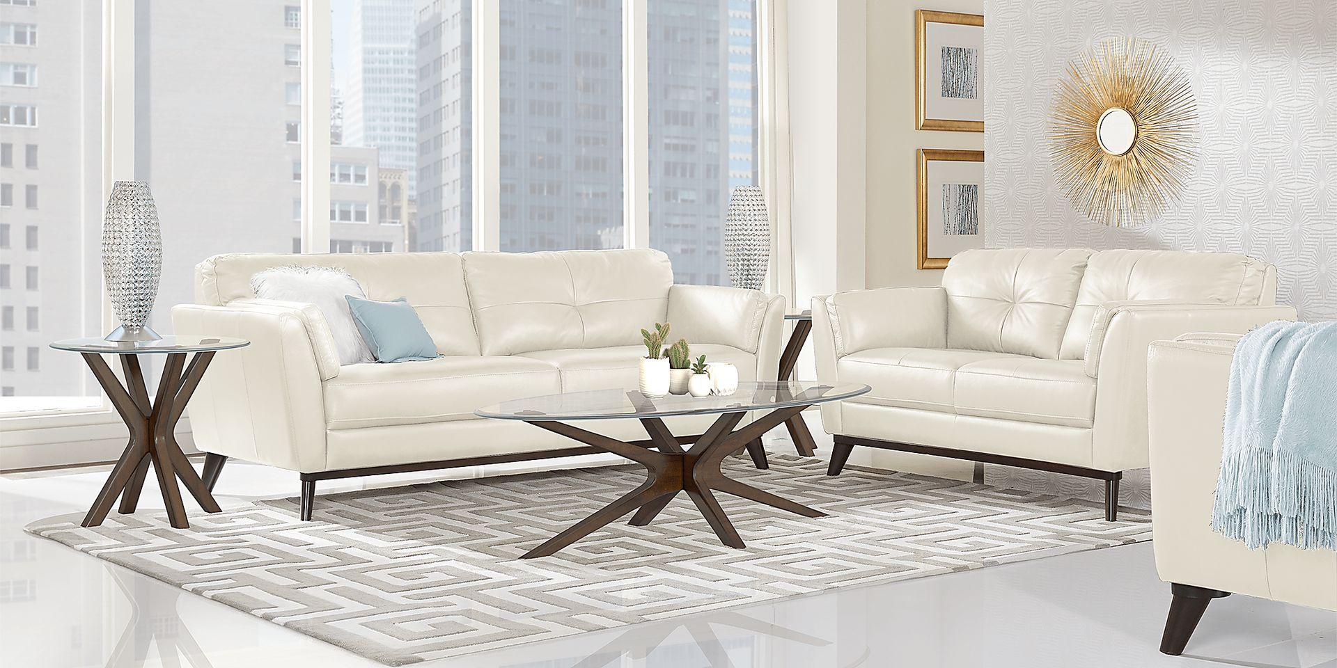 Gabriele Buff 7 Pc Leather Living Room - Image 1