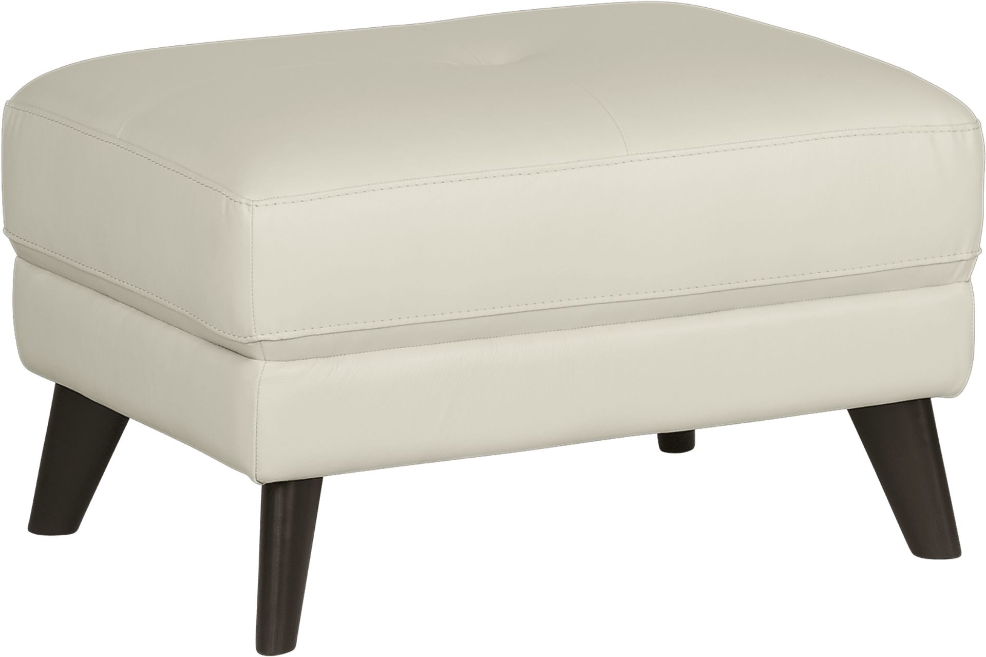 Gabriele Buff Leather Ottoman - Image 1