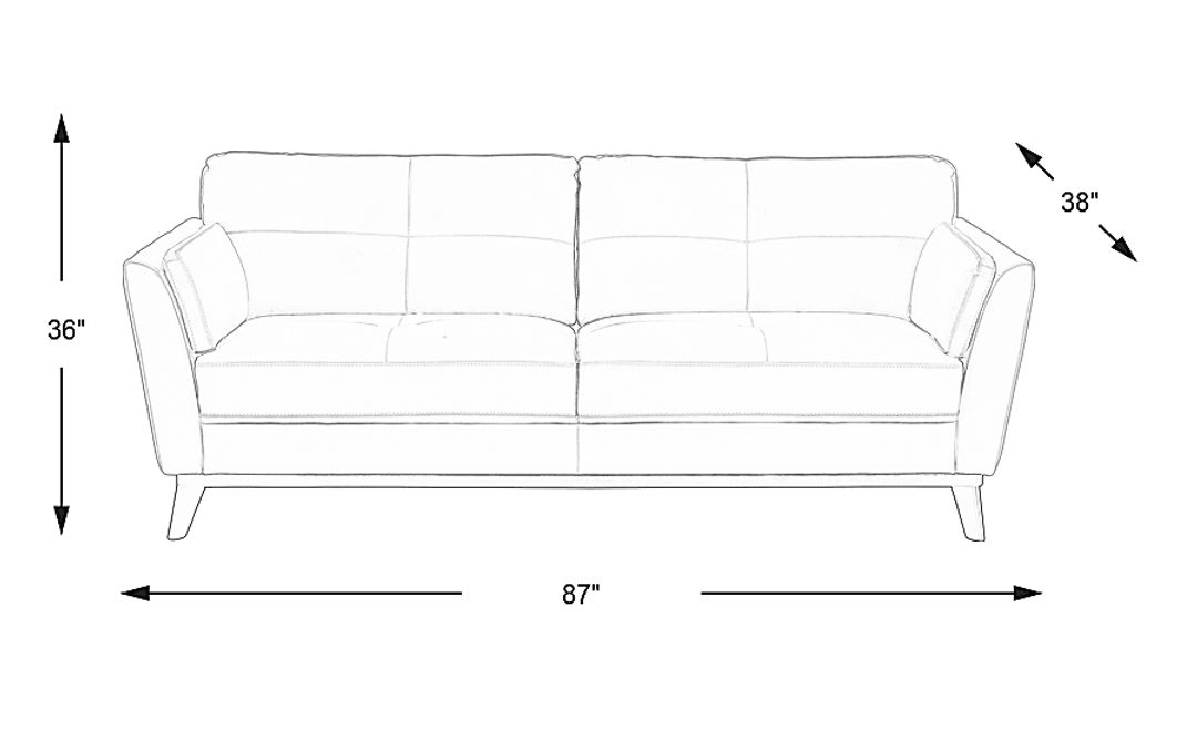 Gabriele Buff Leather Sofa