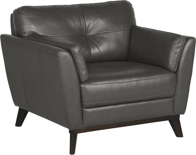 Gabriele Gray 5 Pc Leather Living Room - Thumbnail - Image 3