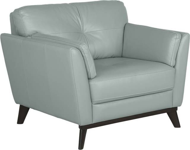 Gabriele Spa Blue Leather Chair - Thumbnail - Image 1