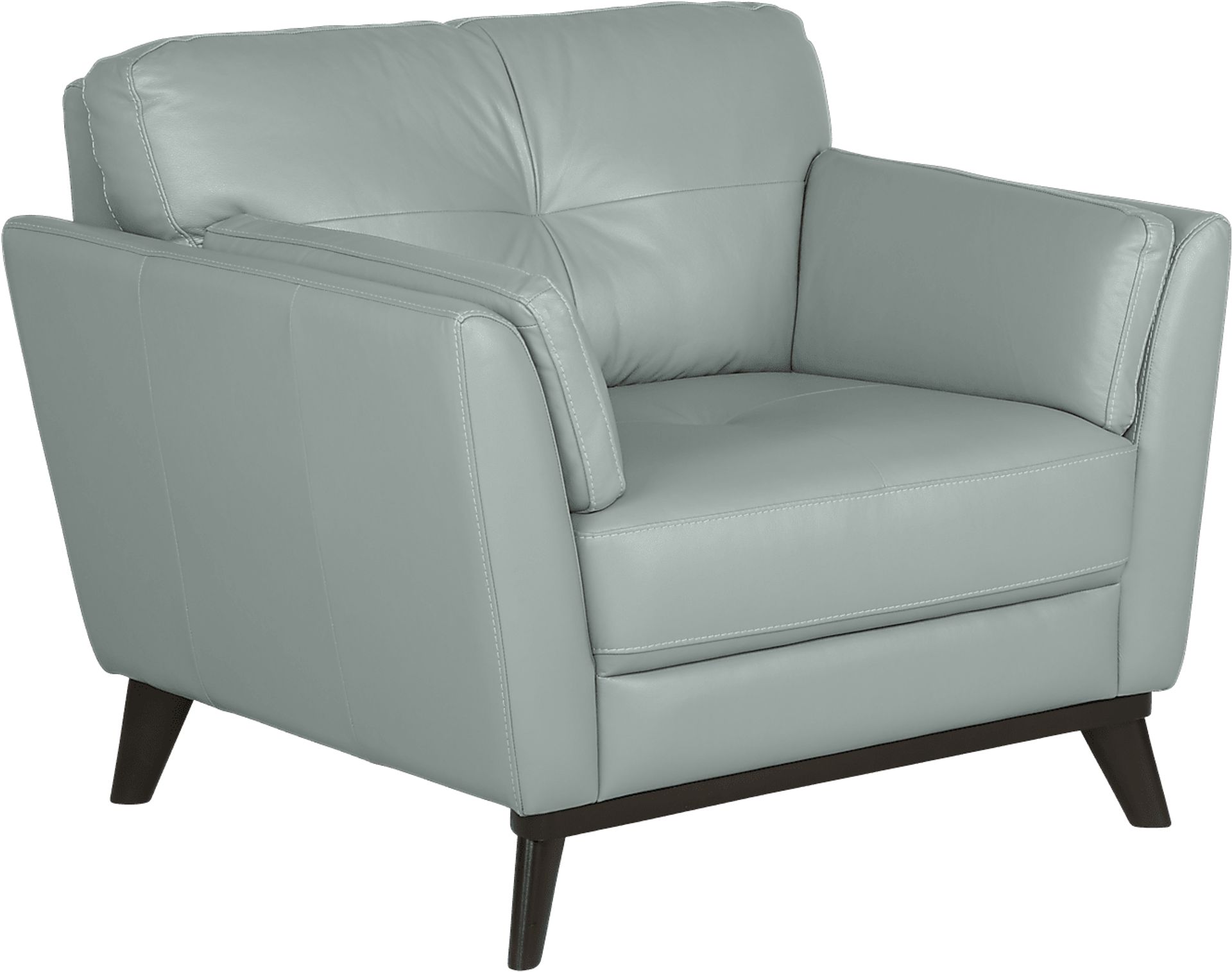 Gabriele Spa Blue 5 Pc Leather Living Room - Image 3