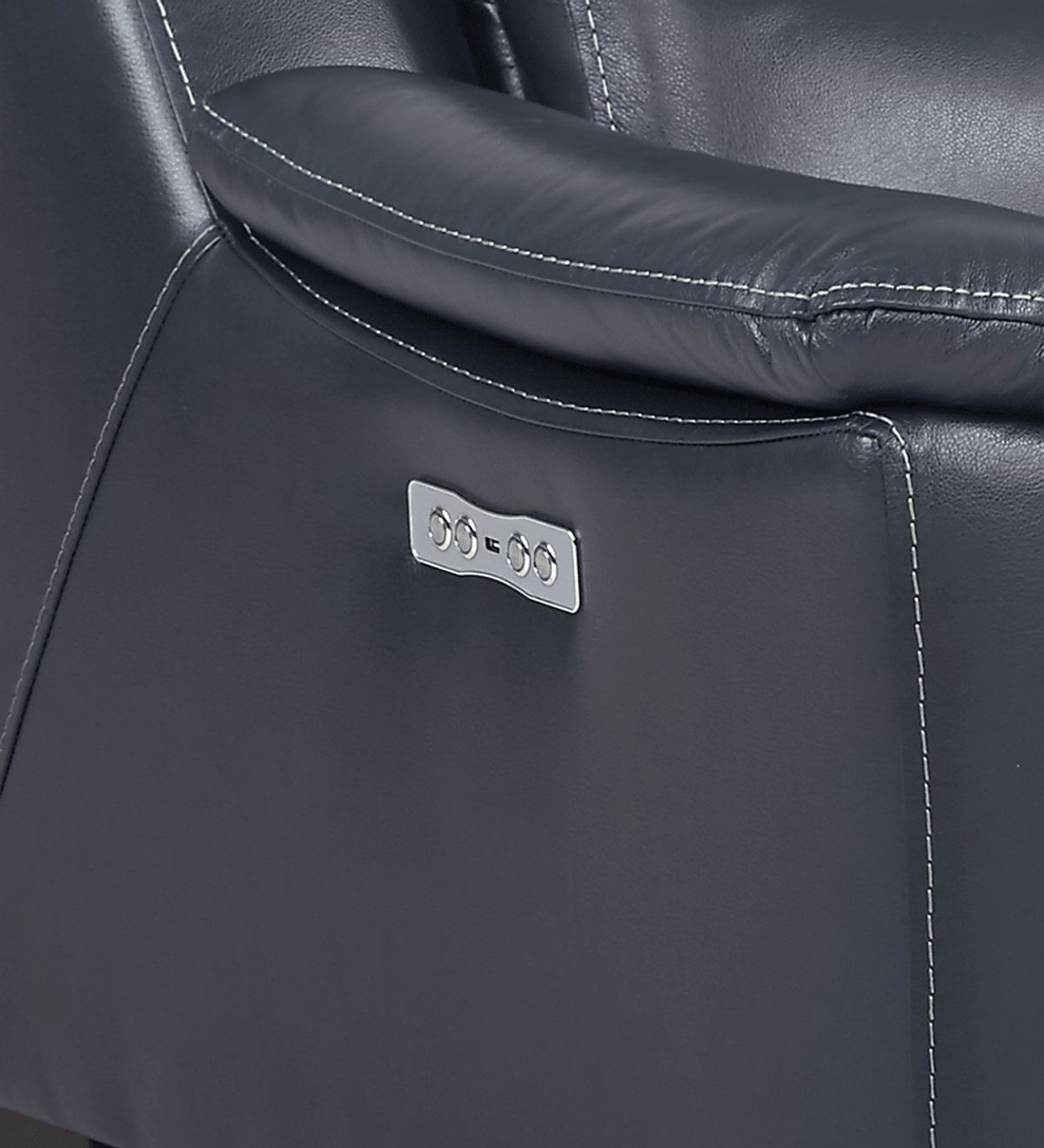 Sofia Vergara Gallia Way Navy Blue Leather 6 Pc Dual Power