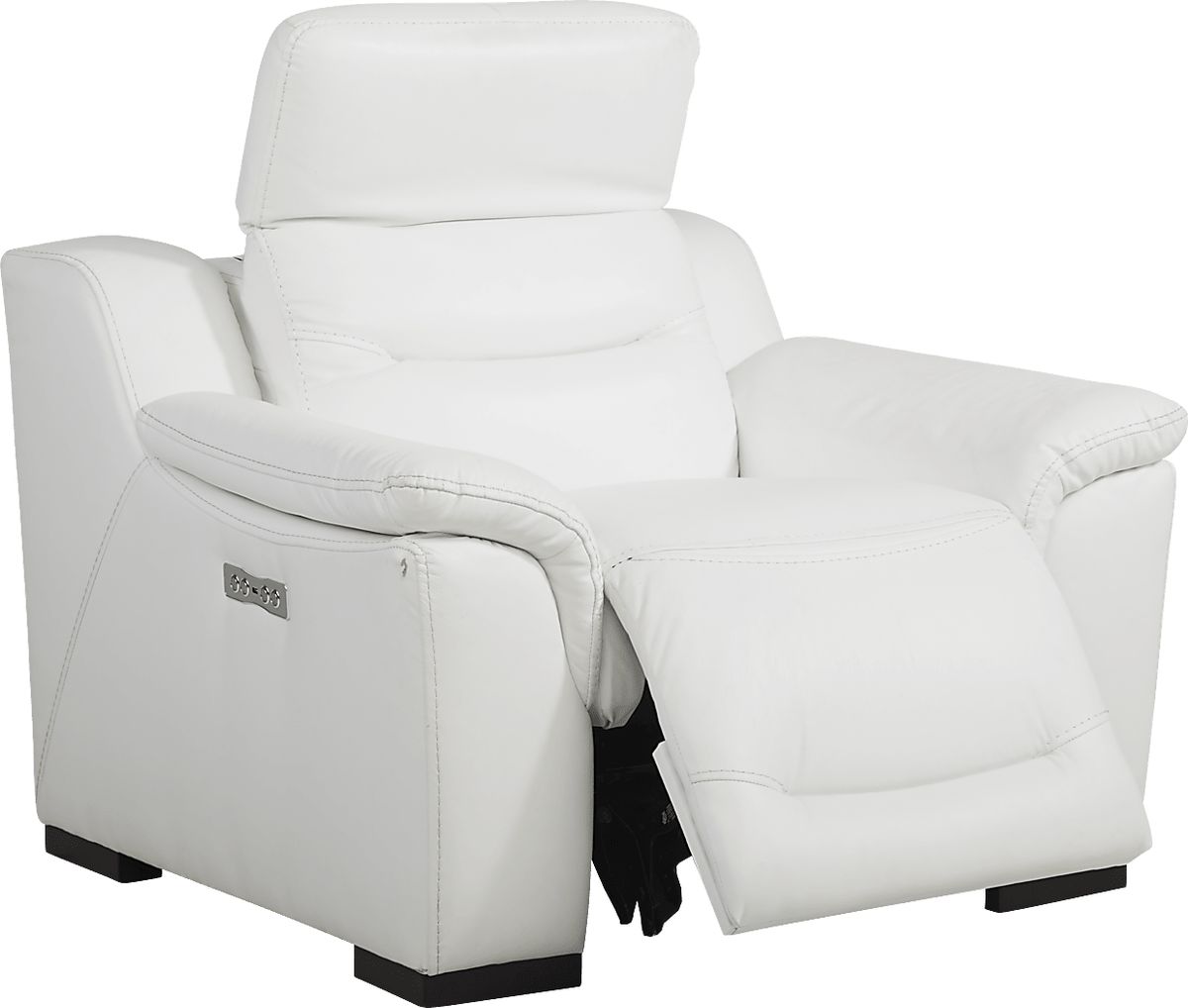 Sofia Vergara Gallia Way 7 Pc White Leather Dual Power Reclining