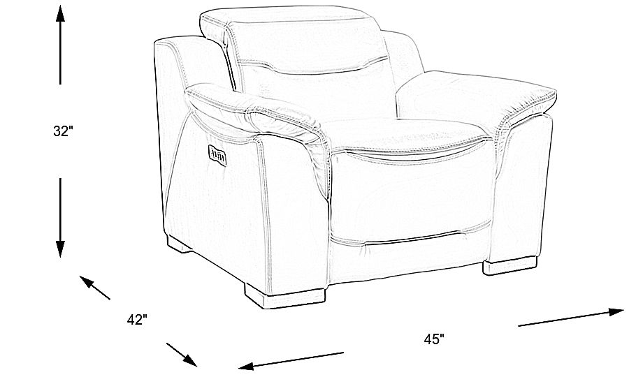 Sofia Vergara Gallia White Leather Dual Power Recliner Rooms To Go