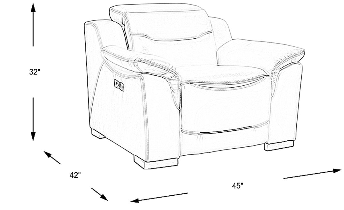 Sofia Vergara Gallia White Leather Power Recliner | Rooms to Go