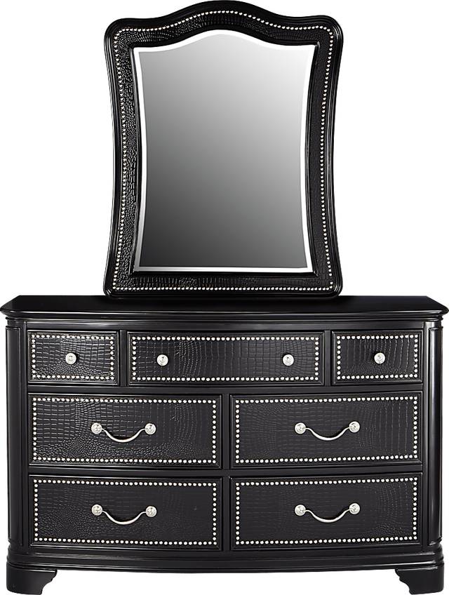 Kayla Black Dresser & Mirror Set - Thumbnail - Image 1