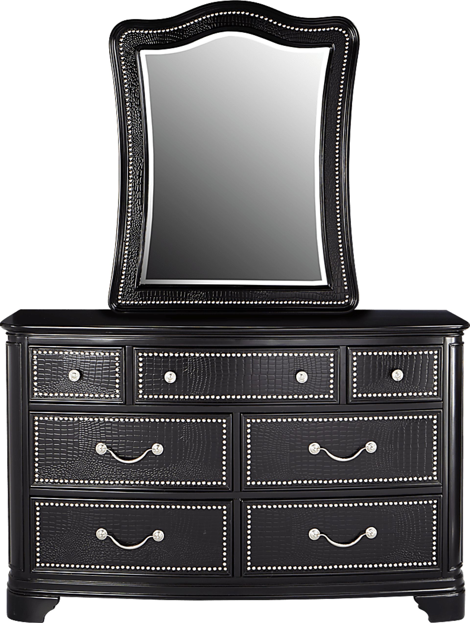 Kayla Black Dresser & Mirror Set - Image 1