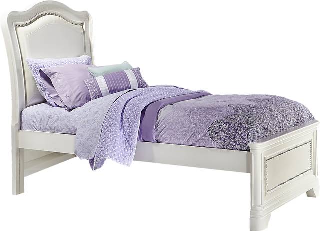 Kayla White 3 Pc Full Panel Bed - Thumbnail - Image 1
