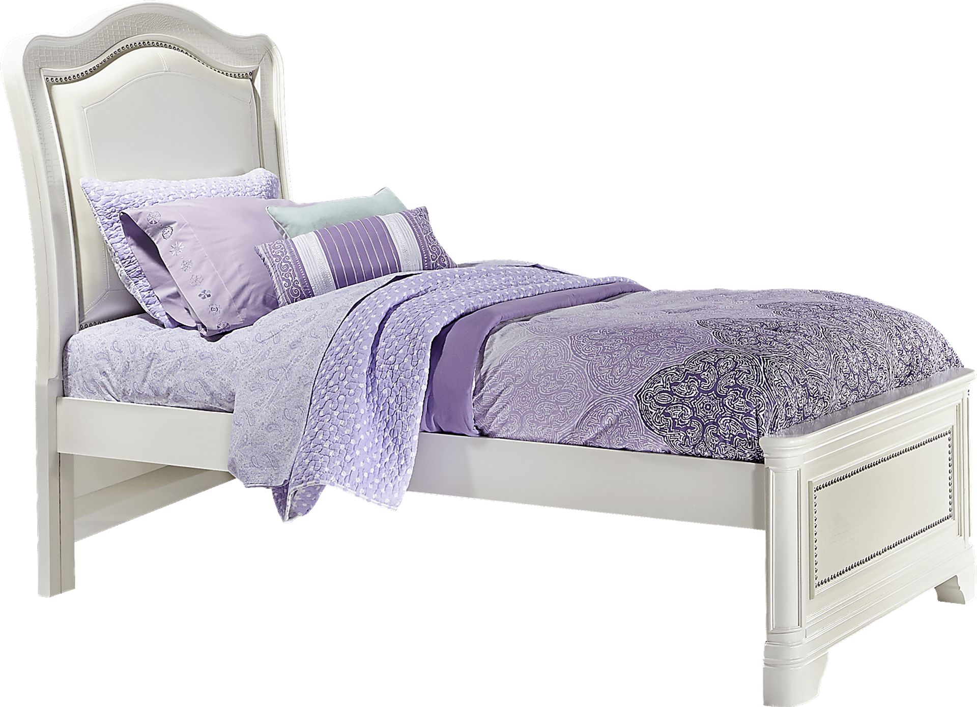 Kayla White 3 Pc Full Panel Bed - Image 1