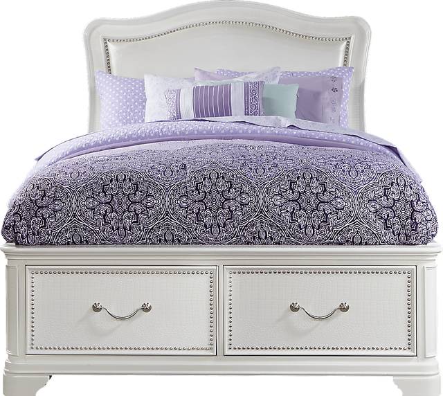 Kayla White 4 Pc Full Storage Bed - Thumbnail - Image 1
