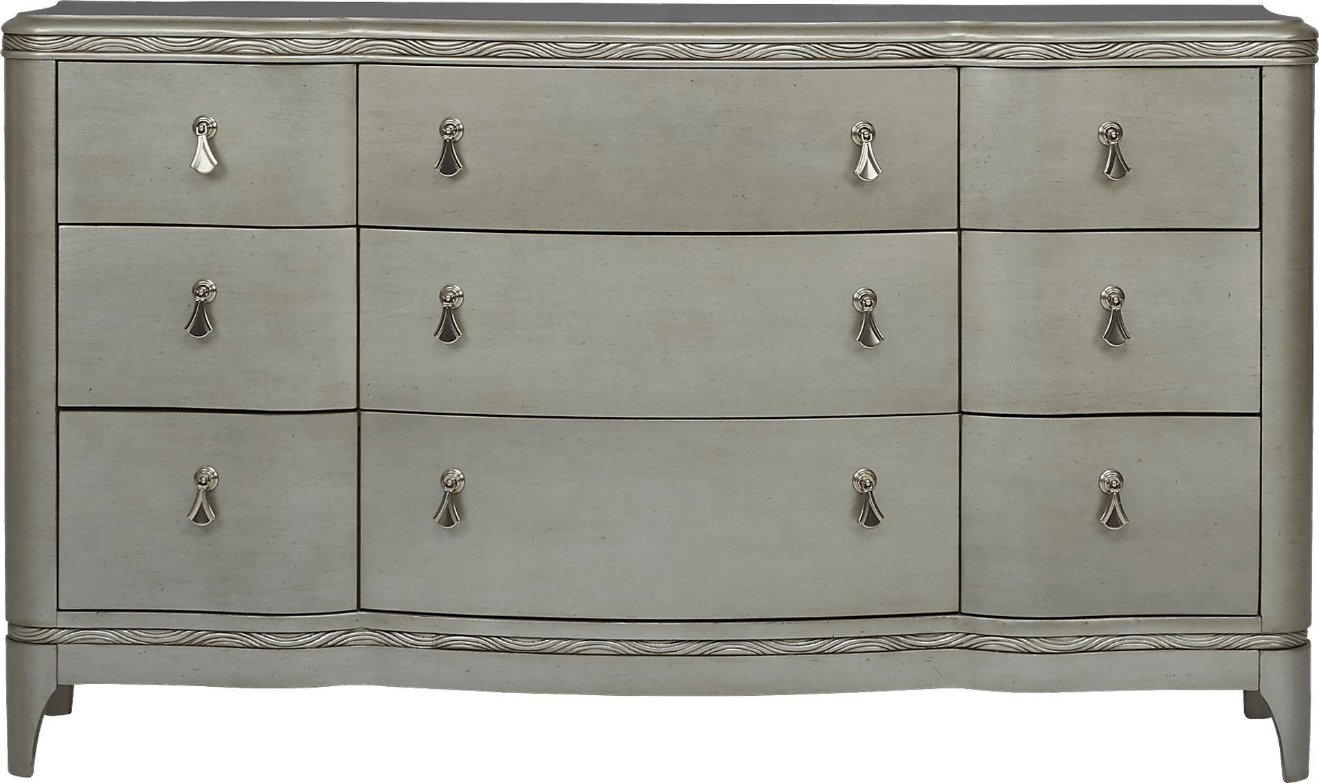 La Reina Silver 5 Pc King Upholstered Bedroom - Image 4