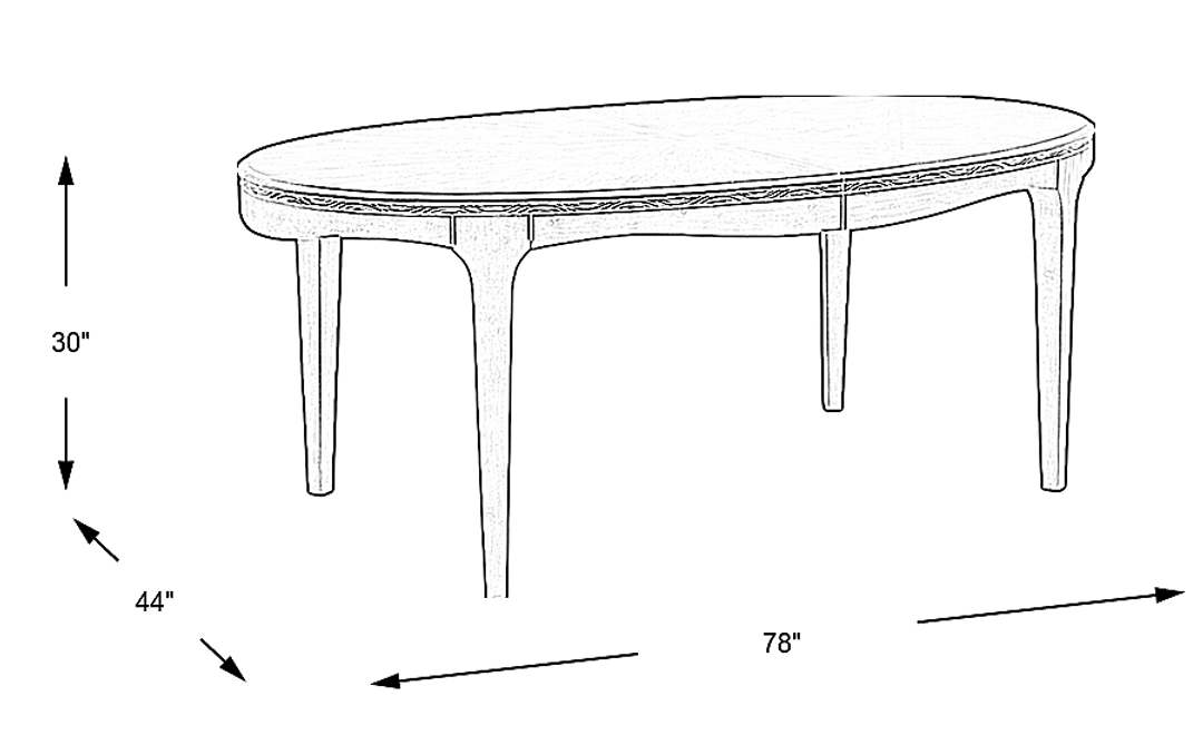 La Reina Silver Oval Dining Table