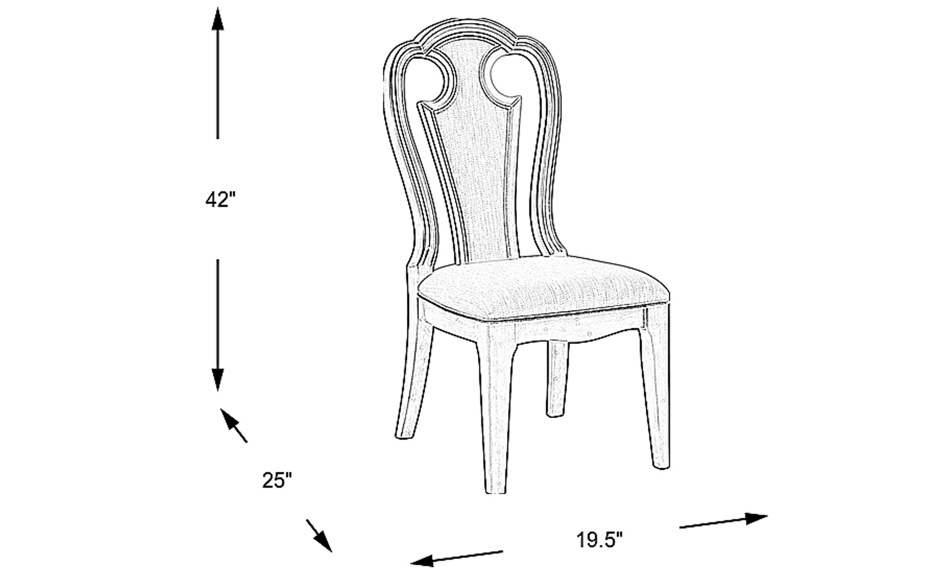 Dimension Image. Please refer to the Dimension Tab on this page for dimension details.