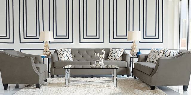 Monaco Court Charcoal 7 Pc Living Room - Thumbnail - Image 1